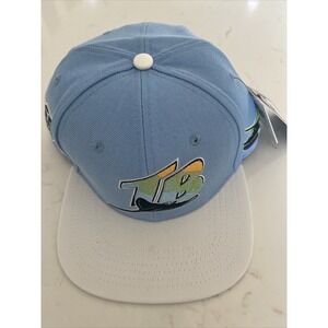 TAMPA BAY RAYS LOGO SNAPBACK‎ HAT Cooperstown Collection Pro Standard NWT Blue